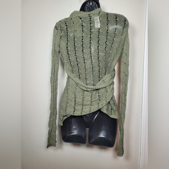 Jigsaw Linen Cotton Blend Open Knit Wrap sz M/L - Picture 3 of 7